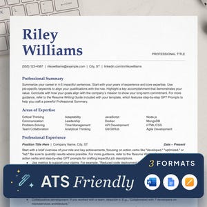 ATS-vänlig CV-mall: Modernt minimalistiskt CV (Google Docs, Word, Pages)