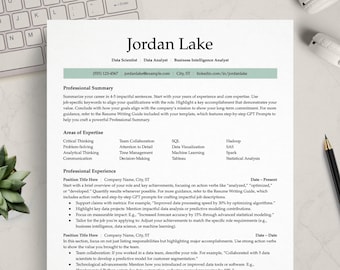 Lebenslaufvorlage für Datenanalytiker: Professionell, ATS-freundlich ( Google Docs, Word, Pages)