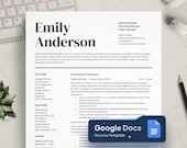 Modern Resume Template: Google Docs CV & Cover Letter (Digital Download)