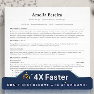 ATS Resume Template: Modern CV for Google Docs, Word, Pages