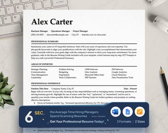 ATS Lebenslauf-Vorlage: Sauberes, professionelles Lebenslauf-Design (Word, Pages, Google Docs)