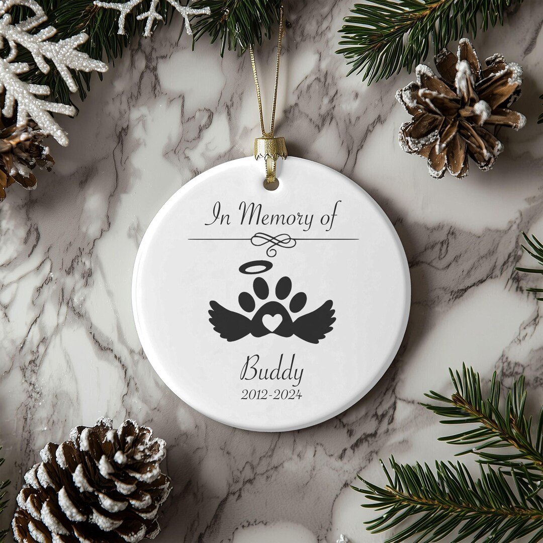 Personalized Pet Memorial Ornament, Custom Dog Cat Remembrance Gift - Etsy