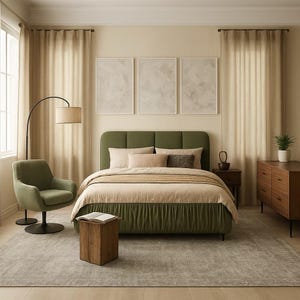 Pacchetto di design per la camera da letto | Mood board | Mood board | Arredamento per la stanza | Estetica per l'arredamento della stanza | Camera da letto | Soggiorno | Sala da pranzo | Cameretta dei bambini | Servizi di progettazione d'interni