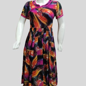 Printed chiffo Frock For women - Party wear Frock, Only Frock, ready to wear long length maxi, Stylish women frock, Ethnic wear, gift for he