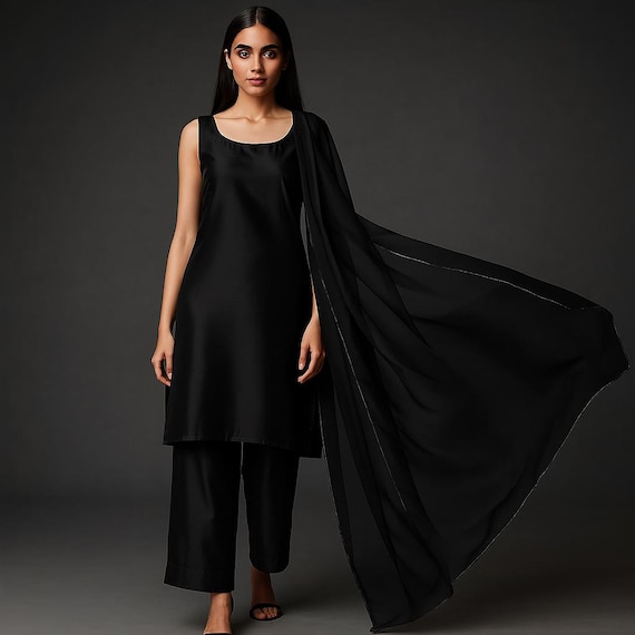 satin silk dress pakistan Pakistani Satin Silk Shalwar Kameez For Women