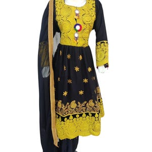 Afghan Traditional Handmade frock dress for women | Afghan tribal embroidered shalwar kameez | Formal cultural women&#39;s clothing, Eid dress