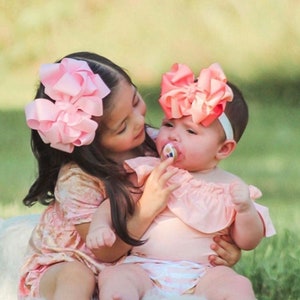 Large Ruffle Hair Bows, Baby layered Boutique Hair Bow, Girls Hairbows with Clips, Birthday Fancy Bows, Baby Bows, Hair Bows, 6 inch big Bow