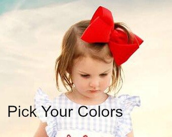 Hair Bows, Large Bows, Pick 3 Big bows for Girls and Toddlers, Large Hairbows, Texas Sized Bows, Girls Large Bows, Bow Bundle Sets, Package