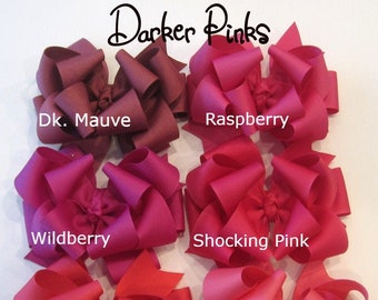 Big Pink Hair Bow, Pink Headband, Baby Headband, Pink Layered Bows, Dark Pink Bow, 6" Bows, Boutique Bows, Girls Hairbows, BTS Bows, School