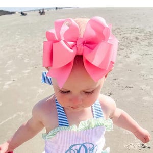 5 Inch Hair Bows, Double Bows, Medium Hair Bows, You Pick Colors, Custom Hair Bows, Girls Big Bows, Bows with Clips, Headbands for Baby Girl