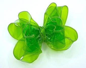 Pool Bows, Jelly Bows, Waterproof Hairbows, Water Proof Bow, Lime Pool Bow, Summer Hairbows, Beach Bows, Big Bows, Clear Bow, Plastic Bows
