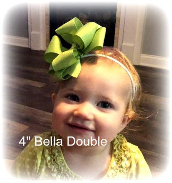 Girls Hair Bows Boutique Hairbows Baby Headbands set of 5 Basic 5 inch Classic