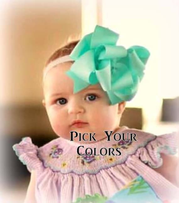 6 /" 20pcs//lot Girls Large Double Layers Hairbow Baby Hair Bows Alligator Clips