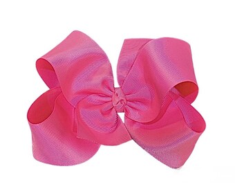 Large Pink Hairbow, Toddler 6 inch Bow, Pink Spring Hair Bow, Large Bow, Hair Bow, Big Pink Bow, xtra large bow, Classic Big Bow, Baby Bows