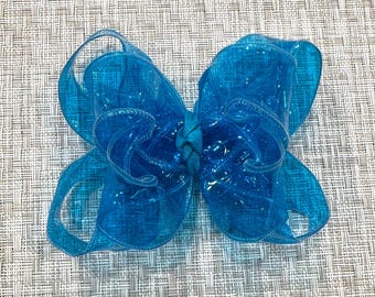 Pool Bows, Jelly Bows, Waterproof Hairbows, Water Proof Bow, Pink Pool Bow, Summer Hairbows, Beach Bows, Big Bows, Clear Bow, Plastic Bow