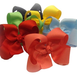 Girls 4&quot; Hair Bows, Bows for Girls, Big Bows for Toddler, You Pick Colors Bows, Hairbows, Girls Bows, Baby Headbands, Headbands for Baby