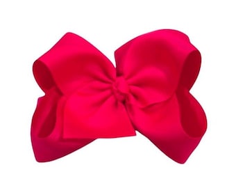 Shocking Pink Hair Bow, Big Bows, Pink Hairbow, Large Bow, Hair Clips, Large Pink Bow, Jumbo Hair Bow, Southern Bows, Texas Bows, Headbands