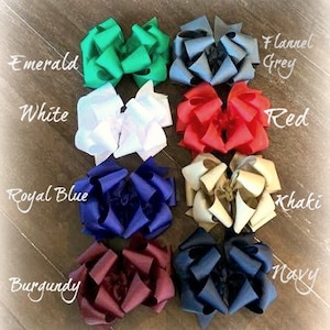 Uniform Bows, School Bows, Girls Hairbows, Girls BTS Hair Bows, BTS Bows, Navy Bow, Private School Bows, Uniform Hairbows, Red Bow, Bows
