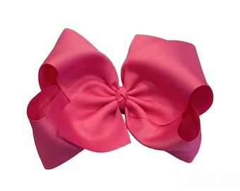 Hot Pink Hair Bow, Bow, Bows, Pink Bow, Large Bow, Hair Clips, Large Pink Bow, Jumbo Hair Bow, Southern Bows, Texas Bows, Headbands, Toddler