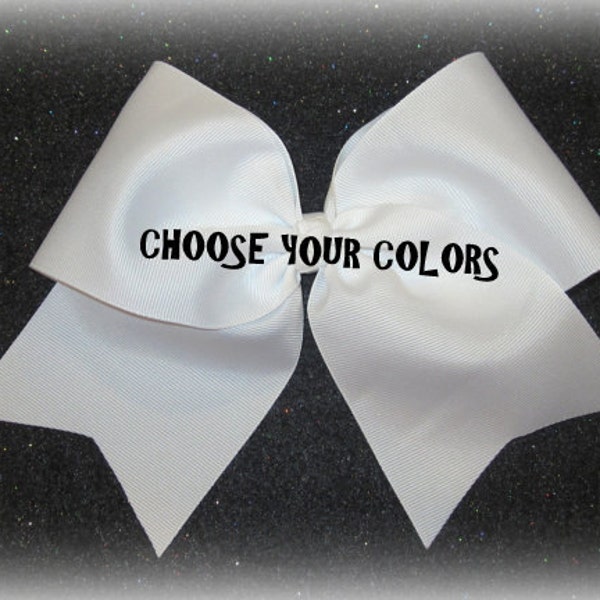 Cheer Bows, Girls Cheer Bows, Softball Bows, Girls Big Hairbows, Team Bows, Dance Bows, Cheerleader Hair Bows, 7 inch bows, U Choose Colors