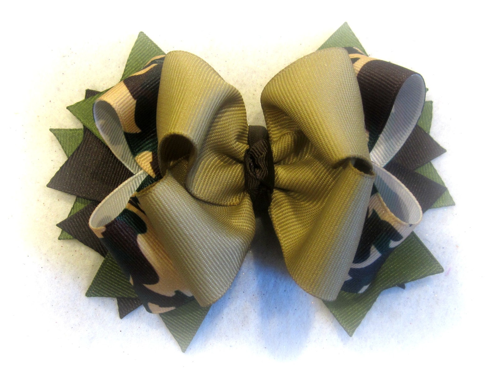 Camo Hair Bow Boutique Hair Bows Camouflage Hairbow Army Etsy