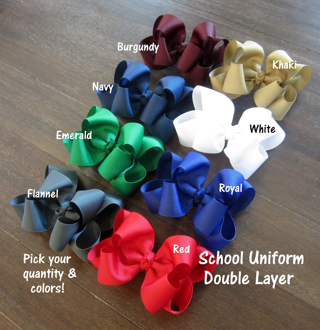 School Bows, Uniform Hairbows, School Uniform Hair Bows, BTS Bows