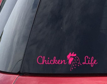 Chicken Life Car Decal: Farmhouse Decor