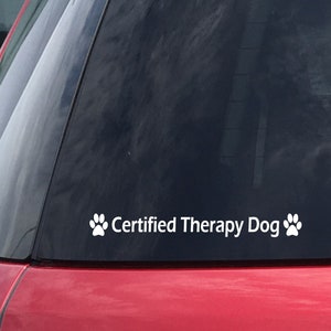 Certified Therapy Dog Decal image 1