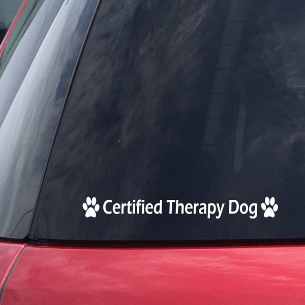 Certified Therapy Dog Decal