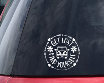 Get Lost Find Yourself Vinyl Decal, RV Decal