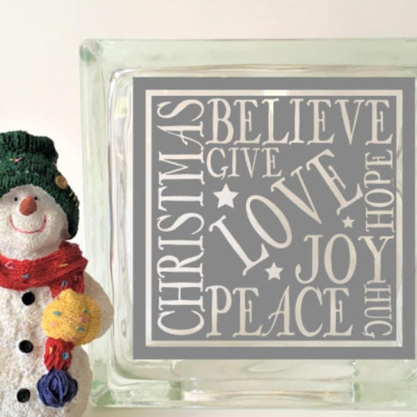 Glass Block Sticker Etsy