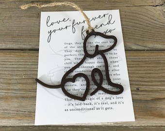 Dog Love Your Forever Friend Story Card Ornament