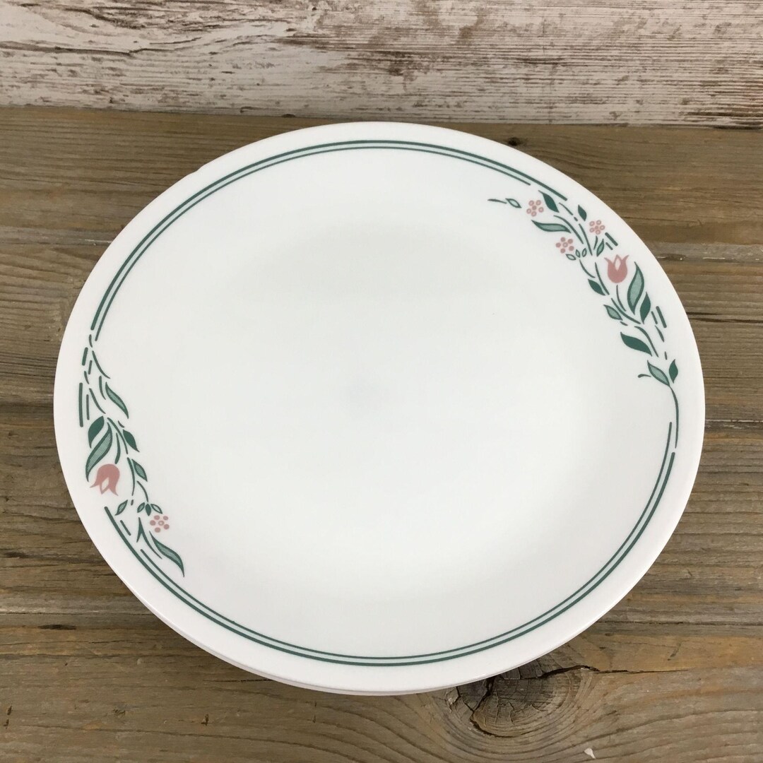 Vintage Corelle Rosemarie Pattern Dinner Plates Set of 5 Floral Tulip ...