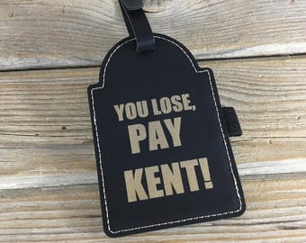 Custom Engraved Golf Bag Tag: Personalized Golfer Gift with Tee Holder