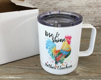Chicken Lovers Rise And Shine Mother Cluckers 11oz Coffee Mug Great for Rooster Women Men CoWorker Kitchen Office Decor By CBT Mugs Friend Sister Chicken Lovers Rise And Shine Mother Cluckers 11oz Coffee Mug Great for Rooster Women Men CoWorker Kitchen Office Decor By CBT Mugs Friend Sister