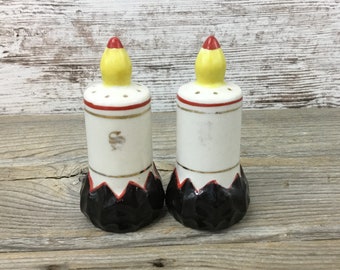 Charm House Candle Salt and Pepper Shakers - Homer Laughlin