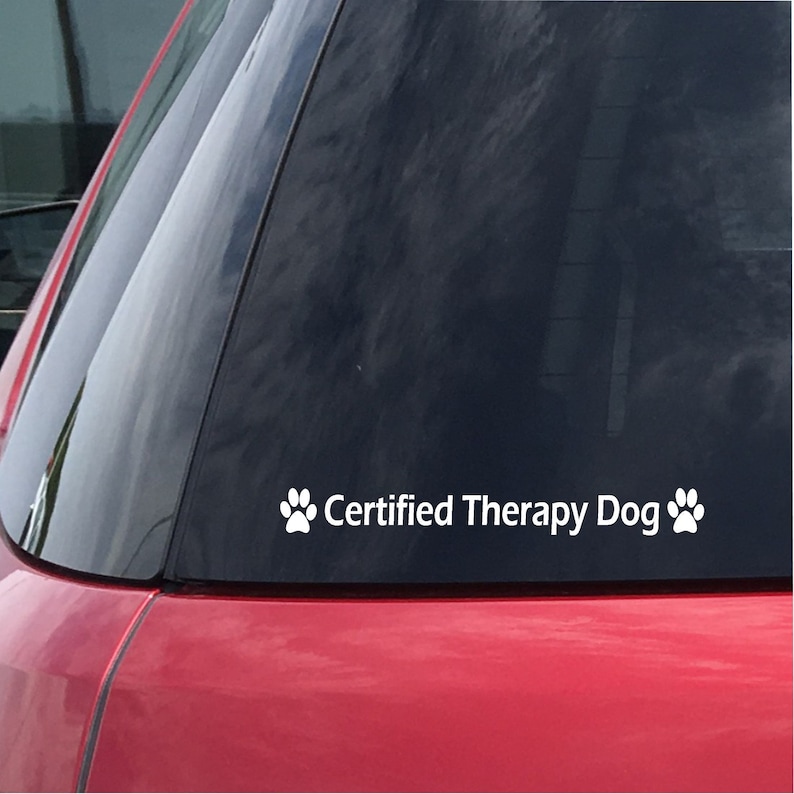 Certified Therapy Dog Decal image 1