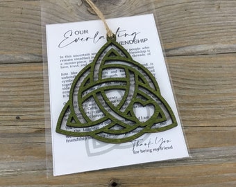 Celtic Knot of Friendship Story Card Christmas Ornament