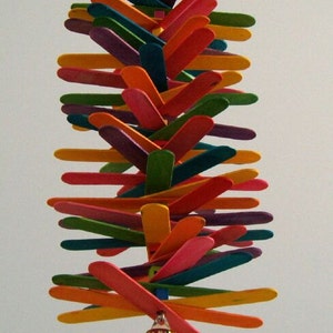 Say Ahh Parrot Toy, Medium Bird Toy, Bird Toy, Parrot Toys, Wood Bird Toy, Tongue Depressor, Bird Toys, Hanging Toy, Med Bird Toy, Parrots