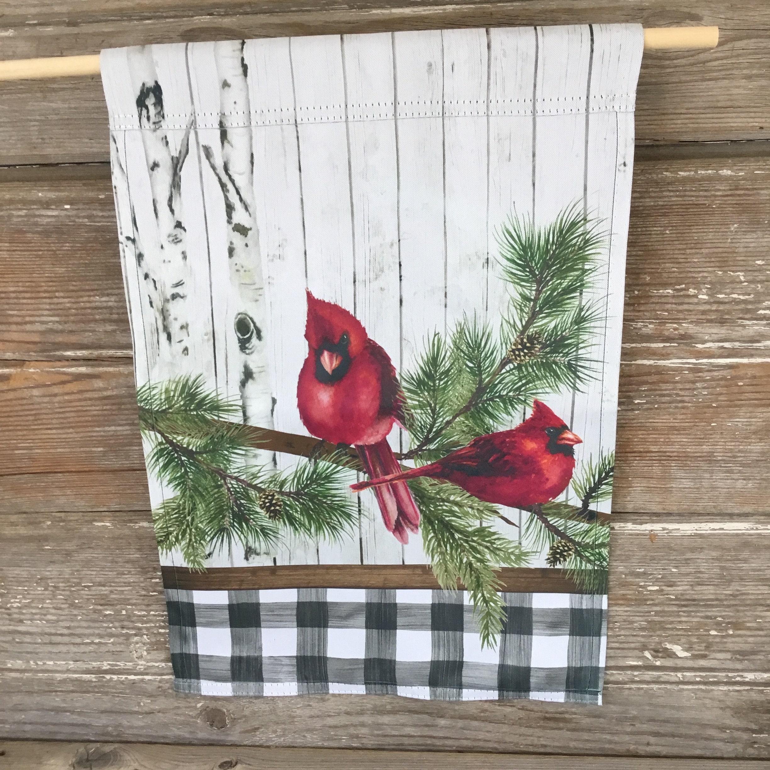Winter Gartenflagge Vögel — Doppelseitig, 30,5x45,7 Cm, Jute, Wetterfest, Für Terrasse & Balkon