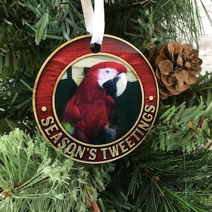 Seasons Tweetings Bird Picture Christmas Ornament