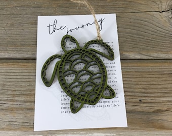 Sea Turtle The Journey Story Card Christmas Ornament