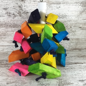 Macaw Toy ~ Cockatoo Toy ~ Gazo&#39;s Gold - Large Bird Toy - Wood  Bird Toy ~ Parrot Toy