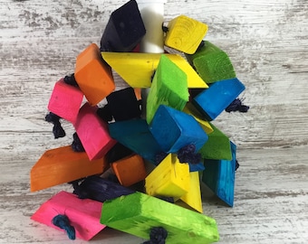 Large Wood Bird Toy: Macaw & Cockatoo, Gazo's Gold