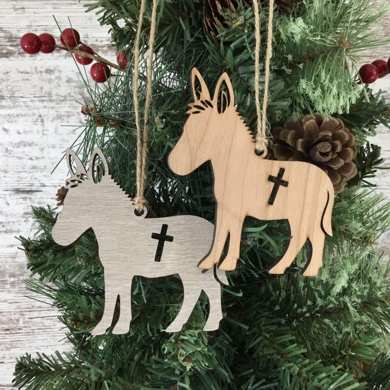 Donkey Story Card Ornament – the Story of the Donkey’s Cross - Etsy
