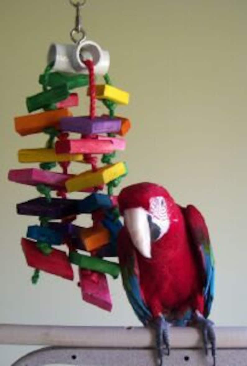 Large Parrot Toy Macaw Toy Samantha's Lazy Bird Large Etsy