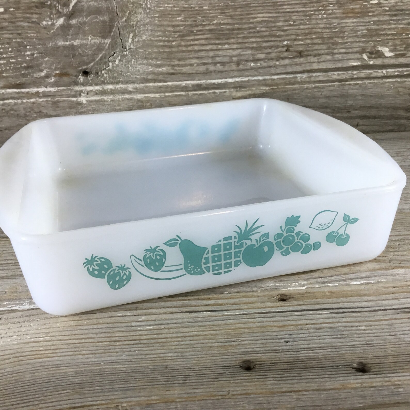 Glasbake 8 Square Ovenware Casserole J 2428 Blue Fruit - Etsy