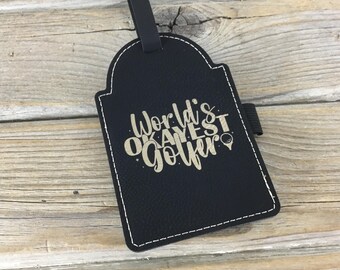 World's Okayest Golfer Golf Tag Tee Holder