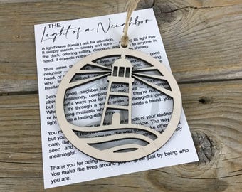 The Light of a Neighbor - Lighthouse Story Card Ornament