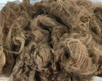 Brown Natural Alpaca Bird Nesting Crafting Fiber - 1 Gallon Bag Uncleaned